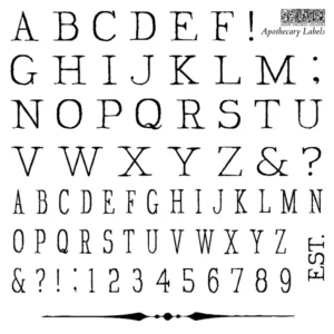 Apothecary Labels 6" x 6" Stamp Set