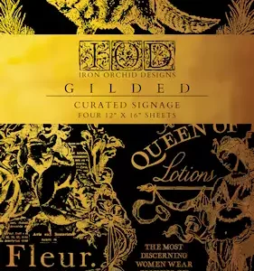 Curated Signage Gilded Decor Transfer