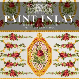 Petite Fleur Red Paint Inlay