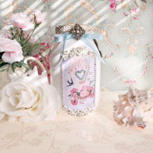 To My Valentine Heart Hot Air Balloon Upcycled Jar