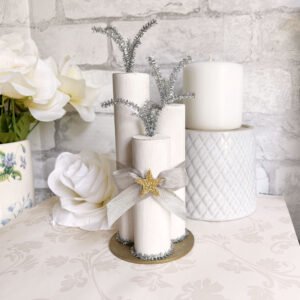 French Country Cottage July 4th Firecrackers Tiered Tray Decor Independence Day