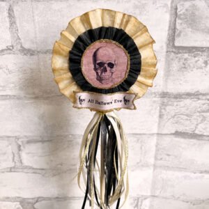 Vintage Style  All Hallows' Eve Halloween Skull Fairy Wand