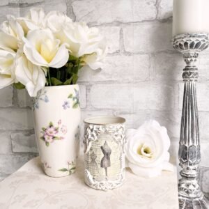 French Country Paris Mannequin Upcycled Can Swarovski Rhinestones